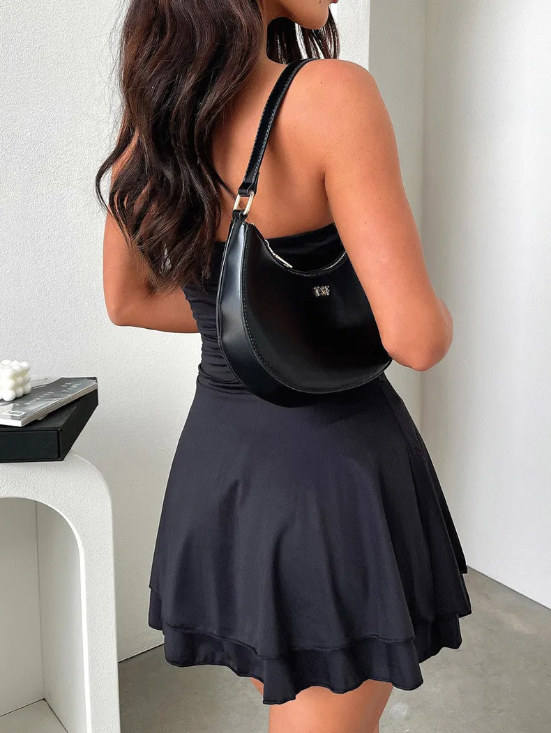 Y2K Tube-top Short Dress Summer Sexy Pleated Tight Dresses For Womens Clothing - Image 2
